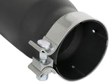 Mach Force-Xp 409 Stainless Steel Clamp-on Exhaust Tip Black 3-1/2 Inch Inlet x 4-1/2 Inch Outlet x 12 Inch L Right aFe Power