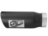 Mach Force-Xp 409 Stainless Steel Clamp-on Exhaust Tip Black Left Side Exit 3-1/2 Inch Inlet x 4-1/2 Inch Outlet x 12 Inch L aFe Power