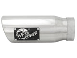 Mach Force-Xp 304 Stainless Steel Clamp-on Exhaust Tip Polished Left Side Exit 3-1/2 Inch Inlet x 4-1/2 Inch Outlet x 12 Inch L aFe Power
