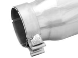 Mach Force-Xp 304 Stainless Steel Clamp-on Exhaust Tip Polished Left Side Exit 3-1/2 Inch Inlet x 4-1/2 Inch Outlet x 12 Inch L aFe Power