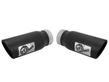 Mach Force-Xp 409 Stainless Steel Clamp-on Exhaust Tip Black 3-1/2 Inch Inlet x 4-1/2 Inch Outlet x 12 Inch L Left / Right aFe Power
