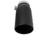 Mach Force-Xp 409 Stainless Steel Clamp-on Exhaust Tip Black 3-1/2 Inch Inlet x 4-1/2 Inch Outlet x 12 Inch L Left / Right aFe Power