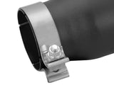 Mach Force-Xp 409 Stainless Steel Clamp-on Exhaust Tip Black 3-1/2 Inch Inlet x 4-1/2 Inch Outlet x 12 Inch L Left / Right aFe Power