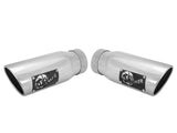 Mach Force-Xp 304 Stainless Steel Clamp-on Exhaust Tip Polished 3-1/2 Inch Inlet x 4-1/2 Inch Outlet x 12 Inch L Left / Right aFe Power