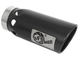 Mach Force-Xp 409 Stainless Steel Clamp-on Exhaust Tip Black Right Side Exit 4 Inch Inlet x 5 Inch Outlet x 12 Inch L aFe Power