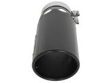 Mach Force-Xp 409 Stainless Steel Clamp-on Exhaust Tip Black Right Side Exit 4 Inch Inlet x 5 Inch Outlet x 12 Inch L aFe Power