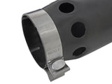 Mach Force-Xp 409 Stainless Steel Clamp-on Exhaust Tip Black Right Side Exit 4 Inch Inlet x 5 Inch Outlet x 12 Inch L aFe Power