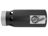 Saturn 4S 409 Stainless Steel Clamp-on Exhaust Tip Black Right Side Exit 4 Inch Inlet x 5 Inch Outlet x 12 Inch L aFe Power