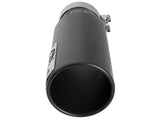 Saturn 4S 409 Stainless Steel Clamp-on Exhaust Tip Black Right Side Exit 4 Inch Inlet x 5 Inch Outlet x 12 Inch L aFe Power