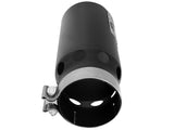 Saturn 4S 409 Stainless Steel Clamp-on Exhaust Tip Black Right Side Exit 4 Inch Inlet x 5 Inch Outlet x 12 Inch L aFe Power
