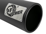 Saturn 4S 409 Stainless Steel Clamp-on Exhaust Tip Black Right Side Exit 4 Inch Inlet x 5 Inch Outlet x 12 Inch L aFe Power