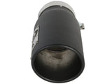 Mach Force-Xp 409 Stainless Steel Clamp-on Exhaust Tip Black 4 Inch Inlet x 5 Inch Outlet x 12 Inch L Right aFe Power