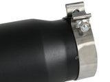 Mach Force-Xp 409 Stainless Steel Clamp-on Exhaust Tip Black 4 Inch Inlet x 5 Inch Outlet x 12 Inch L Right aFe Power