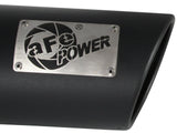 Mach Force-Xp 409 Stainless Steel Clamp-on Exhaust Tip Black 4 Inch Inlet x 5 Inch Outlet x 12 Inch L Right aFe Power