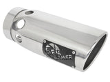 Mach Force-Xp 304 Stainless Steel Intercooled Clamp-on Exhaust Tip Polished 4 Inch Inlet x 5 Inch Outlet x 12 Inch L aFe Power