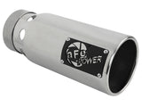 Saturn 4S 304 Stainless Steel Intercooled Clamp-on Exhaust Tip Polished 4 Inch Inlet x 5 Inch Outlet x 12 Inch L aFe Power