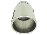 Mach Force-Xp 304 Stainless Steel Clamp-on Exhaust Tip Polished 4 Inch Inlet x 5 Inch Outlet x 12 Inch L Angle Cut aFe Power