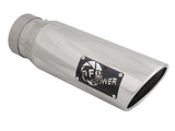 Mach Force-Xp 409 Stainless Steel Clamp-on Exhaust Tip Polished 4 Inch Inlet x 5 Inch Outlet x 15 Inch L aFe Power