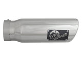 Mach Force-Xp 409 Stainless Steel Clamp-on Exhaust Tip Polished 4 Inch Inlet x 5 Inch Outlet x 15 Inch L aFe Power