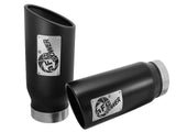 Mach Force-Xp 409 Stainless Steel Clamp-on Exhaust Tip Black 4 Inch Inlet x 5 Inch Outlet x 12 Inch L Left / Right aFe Power