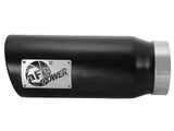 Mach Force-Xp 409 Stainless Steel Clamp-on Exhaust Tip Black 4 Inch Inlet x 5 Inch Outlet x 12 Inch L Left / Right aFe Power