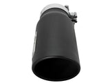 Mach Force-Xp 409 Stainless Steel Clamp-on Exhaust Tip Black 4 Inch Inlet x 5 Inch Outlet x 12 Inch L Left / Right aFe Power