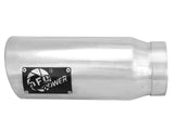 Mach Force-Xp 409 Stainless Steel Clamp-on Exhaust Tip Polished Pair 4 Inch Inlet x 5 Inch Outlet x 12 Inch L aFe Power