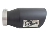 Mach Force-Xp 409 Stainless Steel Clamp-on Exhaust Tip Black 4 Inch Inlet x 6 Inch Outlet x 12 Inch L aFe Power
