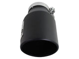 Mach Force-Xp 409 Stainless Steel Clamp-on Exhaust Tip Black 4 Inch Inlet x 6 Inch Outlet x 12 Inch L aFe Power