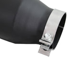 Mach Force-Xp 409 Stainless Steel Clamp-on Exhaust Tip Black 4 Inch Inlet x 6 Inch Outlet x 12 Inch L aFe Power