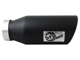 Mach Force-Xp 409 Stainless Steel Clamp-on Exhaust Tip Black 4 Inch Inlet x 6 Inch Outlet x 15 Inch L Right aFe Power