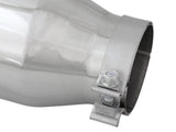 Mach Force-Xp 304 Stainless Steel Clamp-on Exhaust Tip Polished 4 Inch Inlet x 6 Inch Outlet x 15 Inch L Right aFe Power