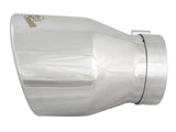 Mach Force-Xp 304 Stainless Steel Clamp-on Exhaust Tip Polished 4 Inch Inlet x 6 Inch Outlet x 9 Inch L aFe Power