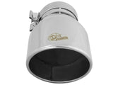 Mach Force-Xp 304 Stainless Steel Clamp-on Exhaust Tip Polished 4 Inch Inlet x 6 Inch Outlet x 9 Inch L aFe Power