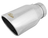 Mach Force-Xp 304 Stainless Steel Clamp-on Exhaust Tip Polished 4 Inch Inlet x 6 Inch Outlet x 12 Inch L aFe Power