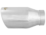Mach Force-Xp 304 Stainless Steel Clamp-on Exhaust Tip Polished 4 Inch Inlet x 6 Inch Outlet x 12 Inch L aFe Power