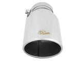 Mach Force-Xp 304 Stainless Steel Clamp-on Exhaust Tip Polished 4 Inch Inlet x 6 Inch Outlet x 12 Inch L aFe Power