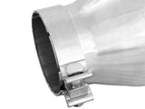 Mach Force-Xp 304 Stainless Steel Clamp-on Exhaust Tip Polished 4 Inch Inlet x 6 Inch Outlet x 12 Inch L aFe Power