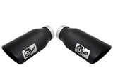 Mach Force-Xp 409 Stainless Steel Clamp-on Exhaust Tip Black 4 Inch Inlet x 6 Inch Outlet x 15 Inch L Left / Right aFe Power