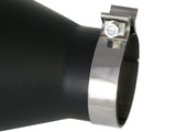 Mach Force-Xp 409 Stainless Steel Clamp-on Exhaust Tip Black 4 Inch Inlet x 7 Inch Outlet x 18 Inch L Bolt-On Right aFe Power