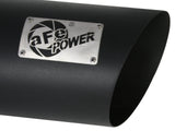 Mach Force-Xp 409 Stainless Steel Clamp-on Exhaust Tip Black 4 Inch Inlet x 7 Inch Outlet x 18 Inch L Bolt-On Right aFe Power