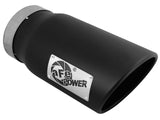 Mach Force-Xp 409 Stainless Steel Clamp-on Exhaust Tip Black 5 Inch Inlet x 6 Inch Outlet x 12 Inch L aFe Power