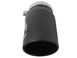 Mach Force-Xp 409 Stainless Steel Clamp-on Exhaust Tip Black 5 Inch Inlet x 6 Inch Outlet x 12 Inch L aFe Power