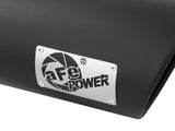 Mach Force-Xp 409 Stainless Steel Clamp-on Exhaust Tip Black 5 Inch Inlet x 6 Inch Outlet x 12 Inch L aFe Power