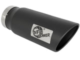 Mach Force-Xp 409 Stainless Steel Clamp-on Exhaust Tip Black 5 Inch Inlet x 6 Inch Outlet x 15 Inch L aFe Power