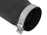 Mach Force-Xp 409 Stainless Steel Clamp-on Exhaust Tip Black 5 Inch Inlet x 6 Inch Outlet x 15 Inch L aFe Power