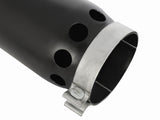 Mach Force-Xp 409 Stainless Steel Clamp-on Exhaust Tip Black Right Side Exit 5 Inch Inlet x 6 Inch Outlet x 16 Inch L aFe Power