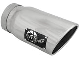 Mach Force-Xp 304 Stainless Steel Clamp-on Exhaust Tip Polished 5 Inch Inlet x 6 Inch Outlet x 12 Inch L Right aFe Power