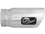 Mach Force-Xp 304 Stainless Steel Clamp-on Exhaust Tip Polished 5 Inch Inlet x 6 Inch Outlet x 12 Inch L Right aFe Power