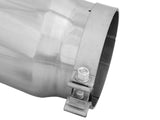 Mach Force-Xp 304 Stainless Steel Clamp-on Exhaust Tip Polished 5 Inch Inlet x 6 Inch Outlet x 12 Inch L Right aFe Power